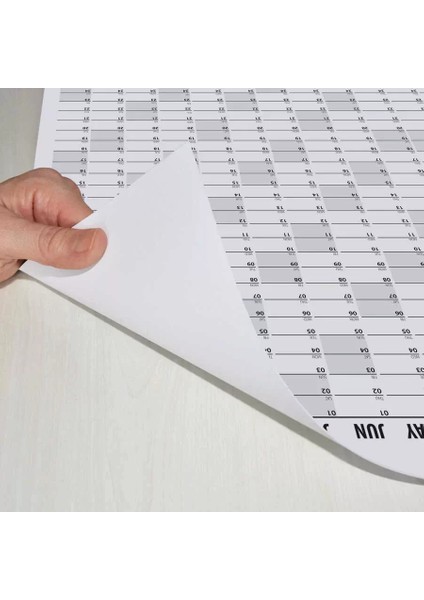 2025 Yıllık Planlayıcı Duvar Takvim Siyah Yearly Wall Planner Boyut 70 x 100 cm