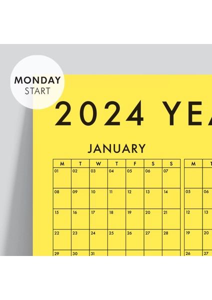Sarı Renk 2025 Yıllık Planlayıcı Duvar Takvimi 2025 Takvim Aylık Planlayıcı Boyut 35 x 50 cm fiyatları