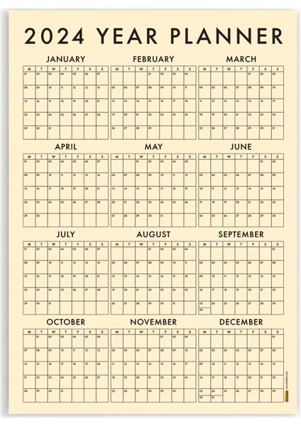 Krem Renk 2025 Yıllık Planlayıcı Duvar Takvimi 2025 Takvim Aylık Planlayıcı Boyut 50 x 70 cm indirimleri