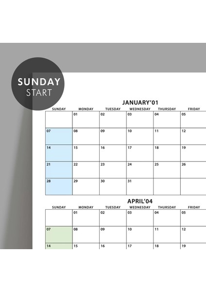 Amerikan Standardı 2025 Yıllık Planlayıcı Takvim Pazar Başlangıç 2025 Takvim Boyut 35 x 50 cm fiyatları