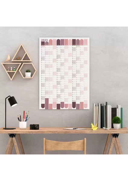 2025 Yıllık Planlayıcı Duvar Takvimi Kahverengi Mürdün Yavruağzı Wall Planner Boyut 50 x 70 cm