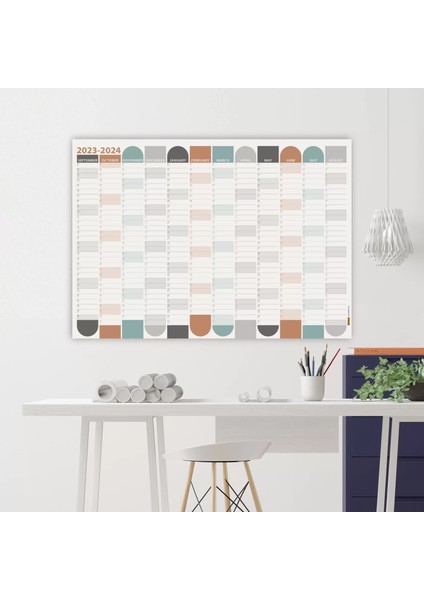 Eylül Başlangıç 2024 2025 Akademik Takvim Boho Akademik Planlayıcı Akademik Duvar Takvimi Boyut 70 x 100 cm fırsatları