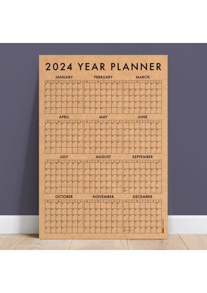Kraft Kağıt 2025 Yıllık Planlayıcı Duvar Takvimi 2025 Takvim Geri Dönüşü ml ü Kağıt Boyut 50 x 70 cm