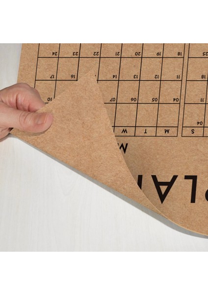 Kraft Kağıt 2025 Yıllık Planlayıcı Duvar Takvimi 2025 Takvim Geri Dönüşü ml ü Kağıt Boyut 50 x 70 cm