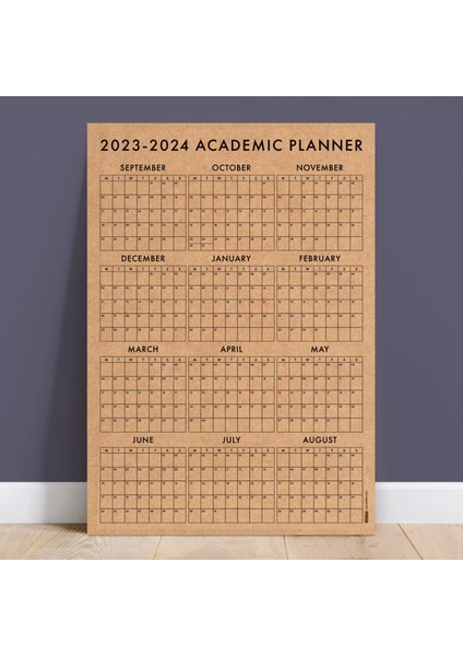 2024 2025 Akademik Duvar Takvimi Eylül Başlangıç Akademik Yıl Planlayıcısı Kraft Kağıt Boyut 35 x 50 cm fırsatları