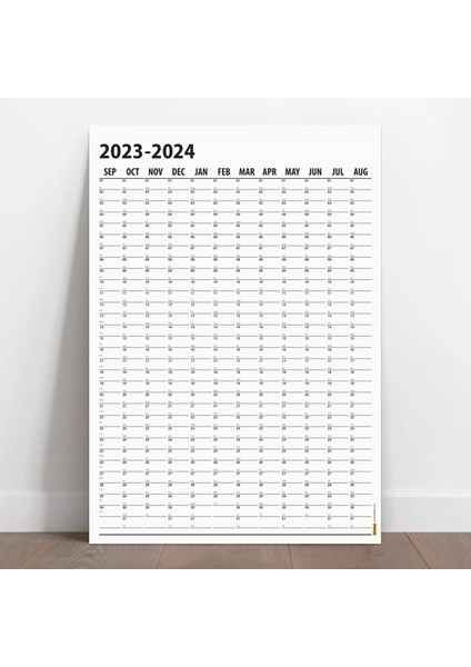 Eylül Başlangıç 2024 2025 Akademik Takvim Akademik Planlayıcı Takvim Duvar Takvimi Boyut 50 x 70 cm