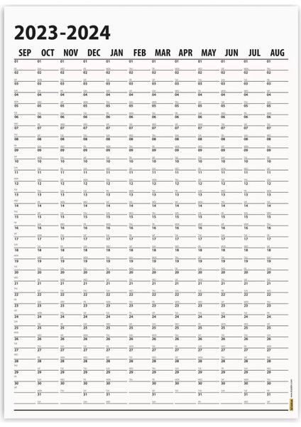 Eylül Başlangıç 2024 2025 Akademik Takvim Akademik Planlayıcı Takvim Duvar Takvimi Boyut 50 x 70 cm