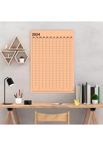 Yavruağzı 2025 Yıllık Planlama Takvim 2025 Yılı Duvar Takvimi Yıllık Planlayıcı Boyut 35 x 50 cm
