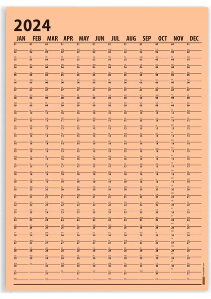 Yavruağzı 2025 Yıllık Planlama Takvim 2025 Yılı Duvar Takvimi Yıllık Planlayıcı Boyut 35 x 50 cm indirimleri