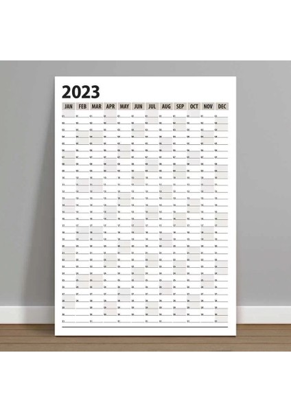 2025 Yıllık Planlayıcı Duvar Takvim Bej Yearly Wall Planner Boyut 50 x 70 cm