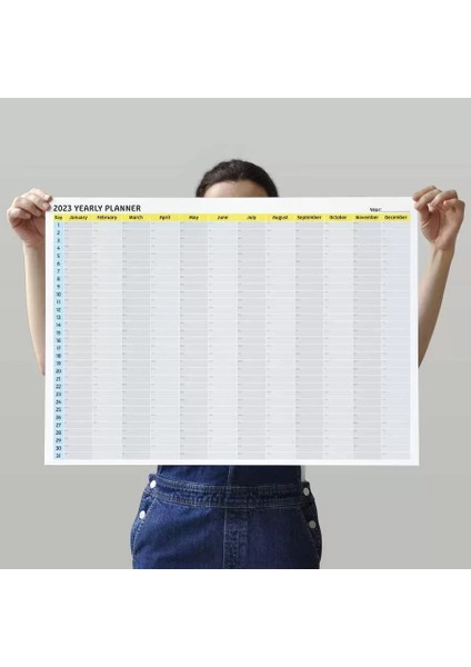 2025 Yıllık Planlayıcı Duvar Takvimi Sade Modern Fonksiyonel Tasarım Boyut 70 x 100 cm