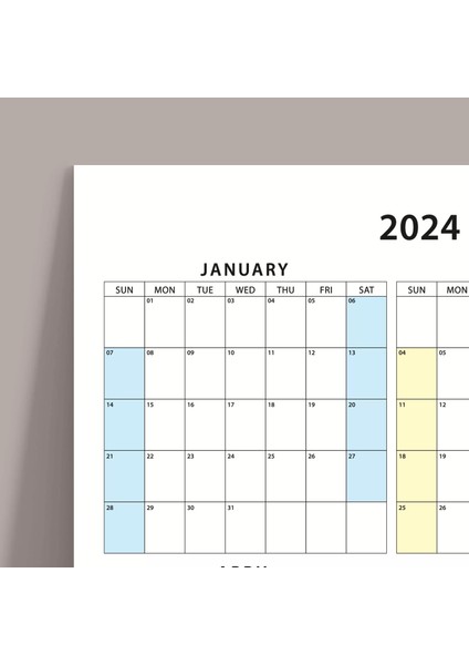 2025 Amerikan Standardı Takvim Yıllık Planlayıcı Duvar Takvimi Sunday Start Wall Planner Boyut 35 x 50 cm fırsatları
