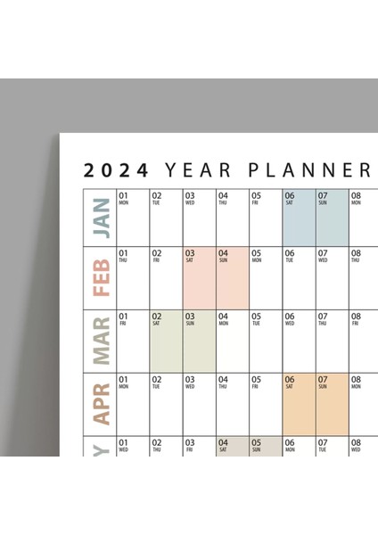 2025 Yıllık Planlayıcı Duvar Takvimi Planlayıcı Takvim Yatay Poster Planlayıcı Takvim Boyut 35 x 50 cm modelleri