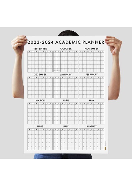 2024 2025 Akademik Duvar Takvimi Eylül Başlangıç Akademik Yıl Planlayıcısı Boyut 35 x 50 cm modelleri