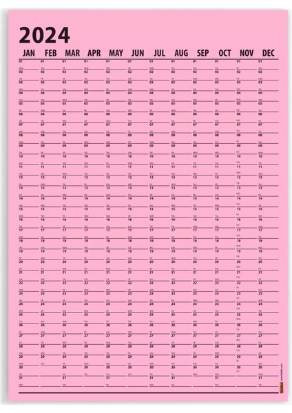 Pembe Renk 2025 Yıllık Planlama Takvim 2025 Yılı Duvar Takvimi Yıllık Planlayıcı Boyut 35 x 50 cm indirimleri