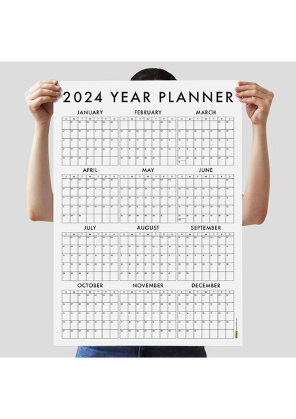Amerikan Standardı 2025 Takvim 2025 Yıllık Planlayıcı Duvar Takvimi Sunday Start Boyut 50 x 70 cm