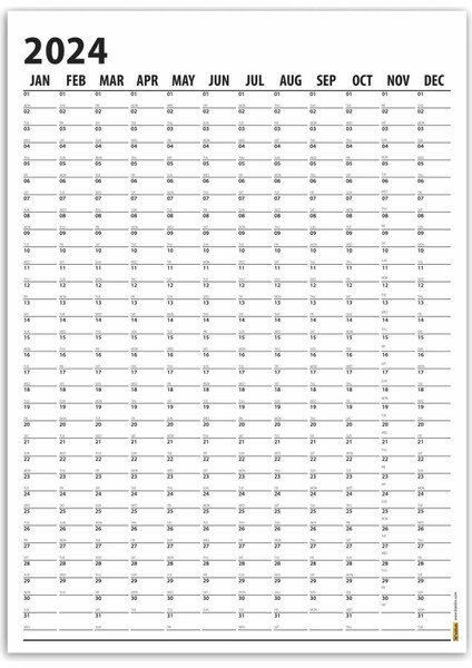 2025 Yıllık Planlayıcı Duvar Takvimi 2025 Takvim Büyük Duvar Takvimi Siyah Beyaz Takvim Boyut 50 x 70 cm