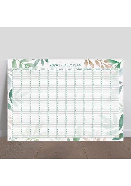 Çiçekli 2025 Yıllık Planlayıcı Duvar Takvimi 2025 Takvim Aylık Planlama 2025 Wall Planner Boyut 70 x 100 cm