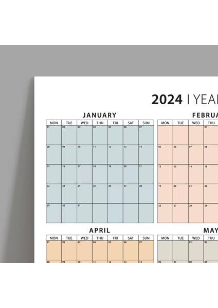 2025 Yıllık Planlayıcı Duvar Takvimi Boho Renk 2025 Takvimi Büyük Duvar Takvimi Boyut 50 x 70 cm fırsatları