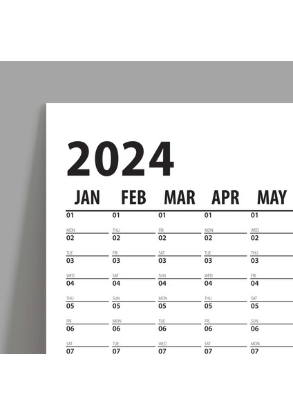 2025 Yıllık Planlayıcı Duvar Takvimi 2025 Takvim Büyük Duvar Takvimi Siyah Beyaz Takvim Boyut 35 x 50 cm fırsatları