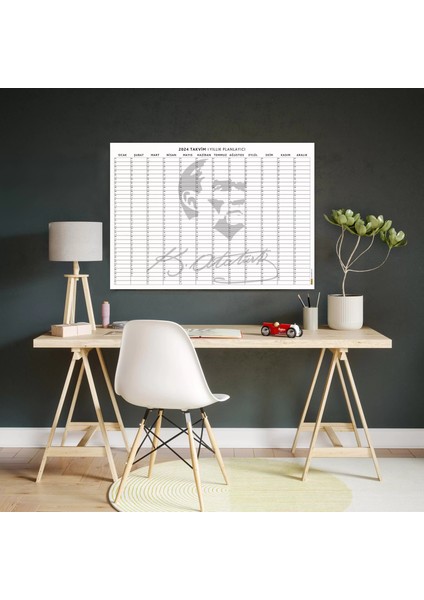 Atatürk Takvimi Atatürk Fotoğraflı 2025 Takvimi Türkiye Cumhuriyetinin 100 Yıl Takvimi Boyut 50 x 70 cm modelleri