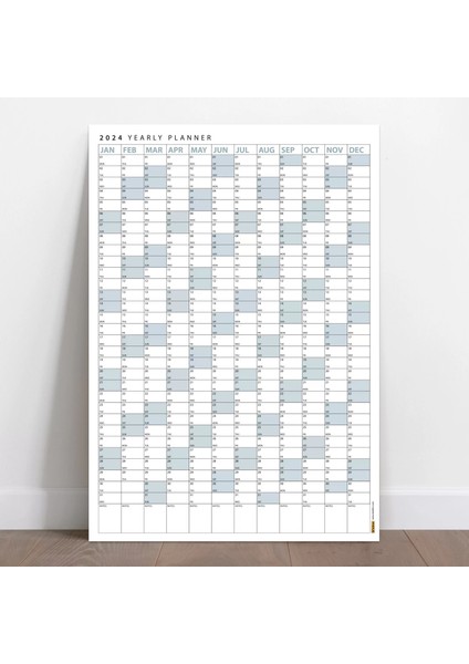 2025 Yıllık Planlayıcı Poster Takvim Mavi Planlayıcı Takvim Okul Takvimi Duvar Takvimi Boyut 35 x 50 cm