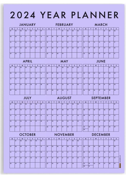 Mor Renk 2025 Yıllık Planlayıcı Duvar Takvimi 2025 Takvim Aylık Planlayıcı Boyut 35 x 50 cm indirimleri