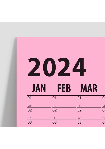 Pembe Renk 2025 Yıllık Planlama Takvim 2025 Yılı Duvar Takvimi Yıllık Planlayıcı Boyut 50 x 70 cm fiyatları