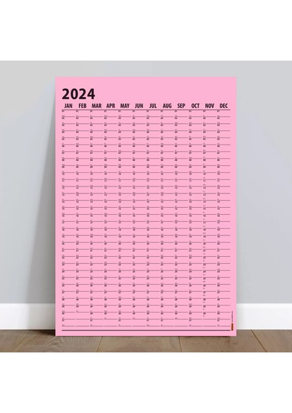 Pembe Renk 2025 Yıllık Planlama Takvim 2025 Yılı Duvar Takvimi Yıllık Planlayıcı Boyut 50 x 70 cm modelleri