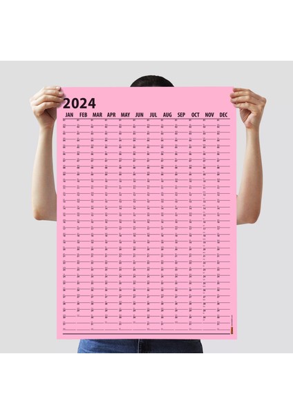 Pembe Renk 2025 Yıllık Planlama Takvim 2025 Yılı Duvar Takvimi Yıllık Planlayıcı Boyut 50 x 70 cm fırsatları