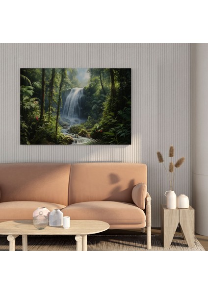 Dünyanın En Güzel Manzaraları - Görkemli Şelale Kanvas Tablo - Dünyanın En Güzel Manzaraları, Duvar Dekorasyonu, Ihtişam, Kanvas Tablo, 30X30