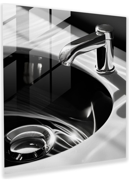 Banyo Camı Baskı - Temiz ve Şık - Banyo Için, Cam Sanatı, Cam Baskı, Modern Sanat, 30X30