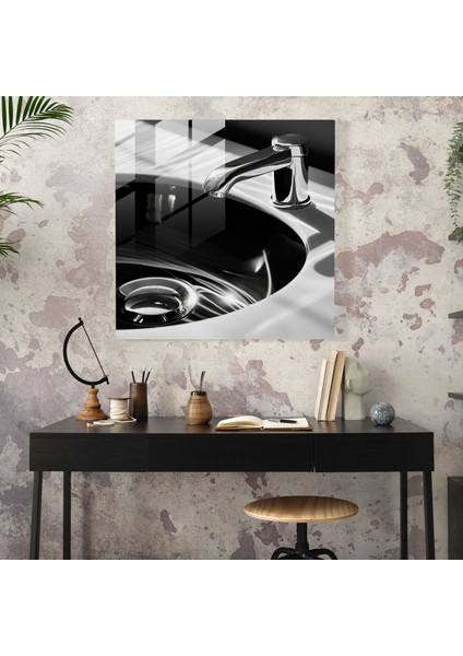 Banyo Camı Baskı - Temiz ve Şık - Banyo Için, Cam Sanatı, Cam Baskı, Modern Sanat, 30X30