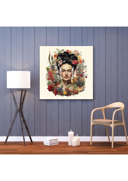 Frida Kahlo Botanik Kanvas Tablo - Frida Kahlo, Frida Kahlo, Botanik Illüstrasyon, Çiçek Aranjmanları, 30X30