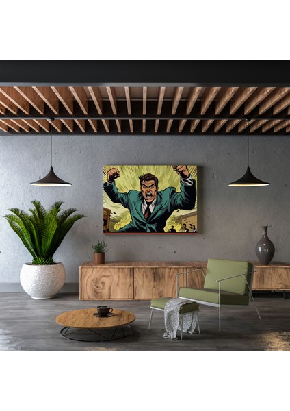 Hukuk Kanvas Tablo - Çizgi Roman Avukat - Hukuk, Avukat, Mahkeme Salonu Dramaları, Hukuk Kanvas Tablo, 30X30