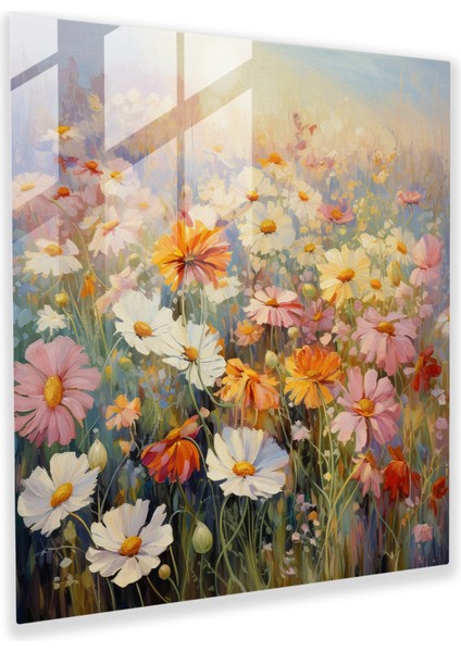 Sanatsal Füzyon Cam Baskı - Flora Vista, 30X30