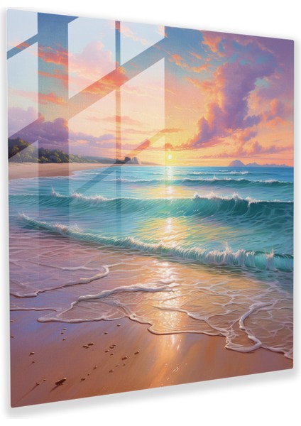 Büyülü Cam Baskı - Coastal Dreamscape - Ev Dekorasyonu, 30X30