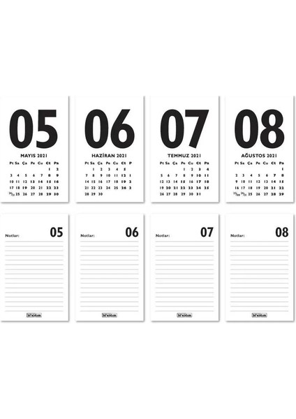 Haftalık Planlamalı 2025 Masa Takvimi