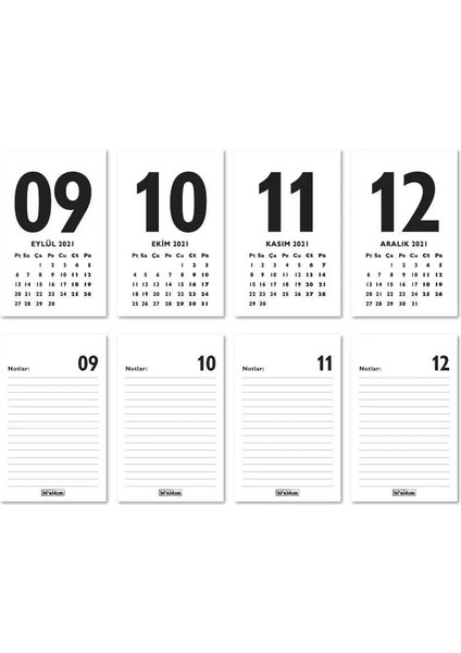 Haftalık Planlamalı 2025 Masa Takvimi