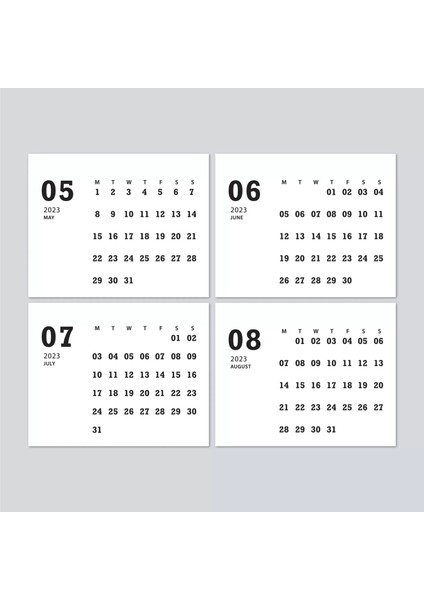 2025 Takvim Kraft Sert Üçgen Ayak 2025 Masa Takvimi