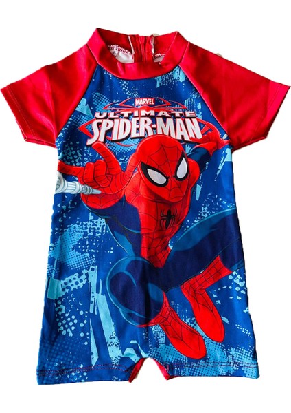 Kırmızı Spiderman Temalı Çocuk Örümcek Adam Yüzme Takımı