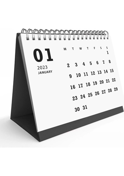 2025 Takvim Siyah Sert Üçgen Ayak 2025 Masa Takvimi