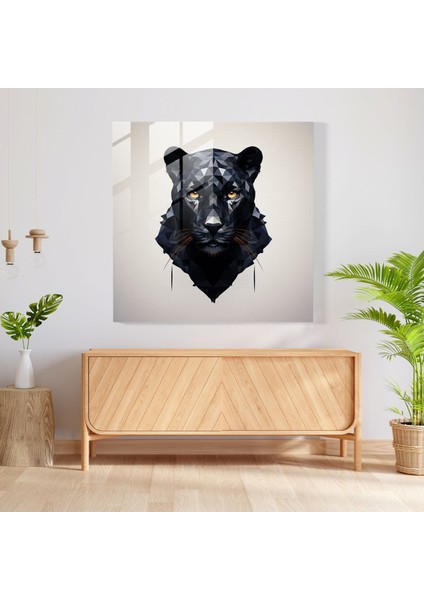 Marvel Cam Baskı - Geometrik Kara Panter Sanatı - Marvel, Geometrik, Sanat, Cam Duvar Tablosu, 30X30 fiyatları