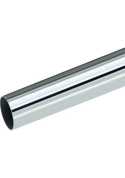 Metal Yuvarlak Krom Askı Borusu Mobilya Askı Borusu (Metal Yuvarlak Çap:25 mm)