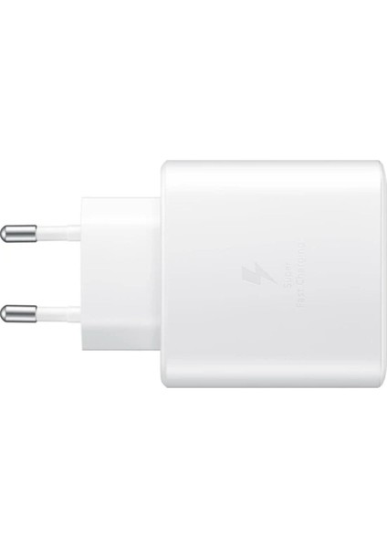 Beyaz Samsung Galaxy A52S 5g Uyumlu 45W Süper Hızlı Seyahat Adaptörü Beyaz 1 Yıl Ithalatçı Garanti