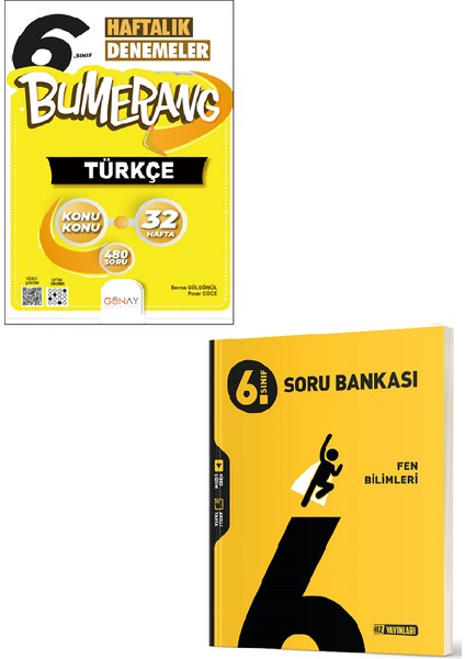 6. Sınıf Bumerang 32 Hafta Deneme Türkçe - Hız Yayınları 6. Sınıf Fen Bilimleri Soru Bankası