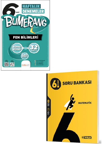 6. Sınıf Bumerang 32 Hafta Deneme Fen Bilimleri - Hız Yayınları 6. Sınıf Matematik Soru Bankası