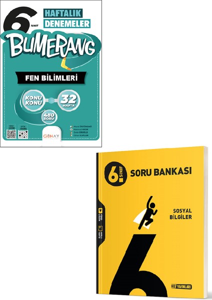 6. Sınıf Bumerang 32 Hafta Deneme Fen Bilimleri - Hız Yayınları 6. Sınıf Sosyal Bilgiler Soru Bankası