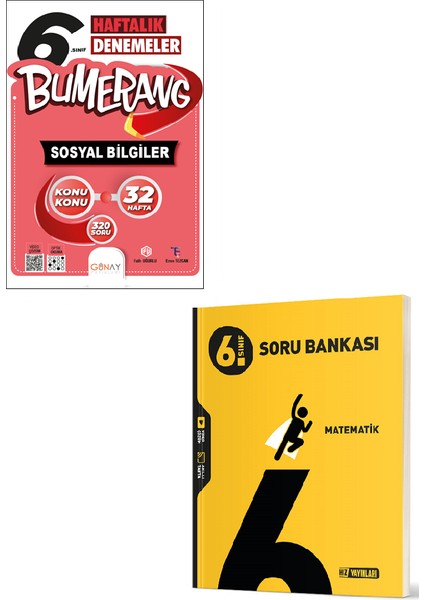 6. Sınıf Bumerang 32 Hafta Deneme Sosyal Bilgiler - Hız Yayınları 6. Sınıf Matematik Soru Bankası