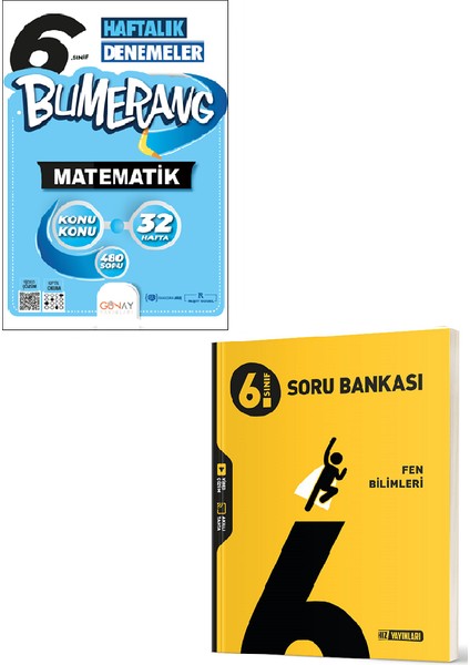 6. Sınıf Bumerang 32 Hafta Deneme Matematik - Hız Yayınları 6. Sınıf Fen Bilimleri Soru Bankası